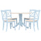 Maison Madeleine -  5 Piece Dining Set Solid Rubber Wood Grey and Brown